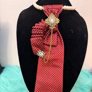 Handmade Vintage Necktie Necklace